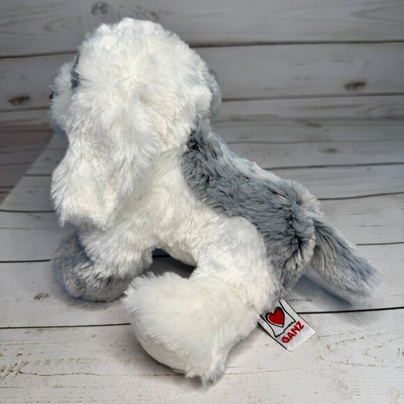 Ganz HM430 Misty Puppy Plush Gray White Dog 8" Stuffed Animal Toy Soft Cuddly - Picture 4 of 14